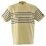 [シナコバ] Ｔシャツ メンズ 半袖 綿100% 丸首 パネルボーダー 接触冷感 紫外線防止 SINACOVA 23110560 (ライトクリーム) M