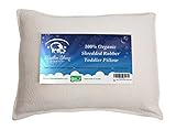 Toddler Pillow, 100% Certified Organic Shredded Rubber Latex - Naturally Antibacterial and Hypoaller