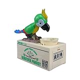 LOBZONキュート自動Parrot Stealingコイン銀行お金ボックスキッズ子供Present Gift (グリーン)