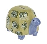 Turtleファンキーデザイングリーンブルー4インチセラミック貯金箱