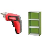 『電動ドライバー 充電式 RD110-R レッド』と『カラーボックス デザイン 3段 幅41.5×奥行29×高さ88cm グリーン DCX-3』のセット