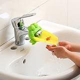 Dasukie 子供のための手洗い補助　手洗いサポート 蛇口水の蛇口エクステンダーエクステンダー赤ちゃんの手洗い浴室のカエルのデザイン（緑）