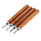 4個入り イミテーションマホガニー 彫刻刀 木彫ナイフ ツール ウッドハンドル SK2合金鋼