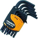 TRUSCO(トラスコ) 六角棒レンチセット ショートタイプ 12本組 TRRS-12S × 5S 【ケース販売】