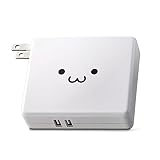 エレコム モバイルバッテリー/AC一体型/5800mAh/2.4A/PSE/ホワイトフェイス