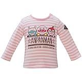 【本体綿100％】2017年 秋冬 アンパンマン 天竺 ボーダー 長袖Tシャツ ANPANMAN ピンク◇80cm