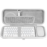 Geekria キーボード キャリングケース、ハードシェル保護トラベルバッグ、アップル Apple Magic Keyboard (MXCL3LL/A) / MK2A3LL/A / MXCK3LL/A / MK293LL/A 対応、マウスコンボケース (ライトグレー)