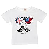 Karchi 可愛い Tシャツ　衣装　幼児　子供　　かわいい　綿　服　Tシャツトップ　　　衣装　贈り物 (90, ホワイト)