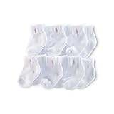 ポロラルフローレン ベビー ソックス6足セット ホワイト (女の子0～6か月用) 0～6M(7～10cm) [並行輸入品]