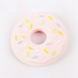 Mamimami Home シリコーン製 歯固め ドーナツ 幼児 歯が生える プレゼント 噛の玩具 53x11mm 1個 ベビーピンク