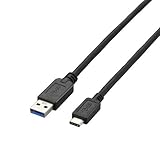 エレコム (まとめ) USB3.1ケーブル(A-TypeC) USB3-AC15BK (×2セット)