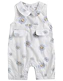 [Vaenait Baby]100%綿ベビー服ロンパースつなぎ肌着カバーオールフード付き Magaret L