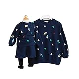 親子お揃い服 スウェットTシャツ長袖 パンツ 上下セット カジュアル 春秋 家族お揃い 子供服 親子ペア服親子 120cm
