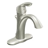 Moen 6400bn Eva one-handle高円弧バスルーム蛇口、つや消しニッケルby Moen
