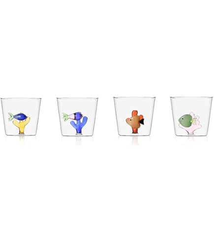 Ichendorf Milano Tumbler Canard - Collection Animal Farm, Verre Borosilicate Fait Main 35 Cl