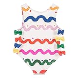 monoii 女の子 水着 ワンピース 80 90 可愛い ベビー 水着 女の子 ロンパース 水着 子供 ラッシュガード リボン セパレート c369