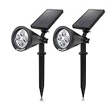 OTHWAY ガーデンライト LED ソーラー ライト スポットライト 屋外 アウトドア 防水 省エネ 工事不要 日本語取説付き (2個)