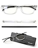 [スリムグラス] 老眼鏡 おしゃれ メンズ ブルーライトカット 超薄型 コンパクト 度数 2.0 SL-R51