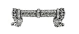 Carpe Diem Hardware 6120-9C Crowning Glory Queen Anne 3-Inch O.C. Pull with Swarovski Crystals, Chal