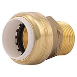 Sharkbite uip134 3 / 4 "真鍮push-to-connect PVC IPS X 3 / 4 "オスパイプねじアダプタ