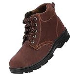 Baoblaze 全5サイズ メンズ 安全靴 作業シューズ スチールトゥ EVA素材 レザー 通気性 耐摩耗性 - EU 41 US 8 UK 7.5