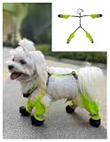 Homie Pettie 犬用レッグカバー 犬用サスペンダーブーツ 夜間反光素材 犬用ブーツ 犬用シューズ 犬 レインシューズ 犬用パンツ 滑り止め 防水 補助ストラップ付き 足プロテクター 肉球保護 汚れ防止 お出かけ 傷防止 足舐め防止 ペット用ソックス 牽引ロープ接続可能 長さ調整 軽量 お散歩シューズ アウトドア用靴 大型犬 中型犬 小型犬 お手入れ簡単