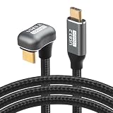 SinLoon 100 W Type C - Cケーブル対向U字型バックアングルUSB-C USB 3.2 Cタイプ オス-メス延長ケーブル 10Gbps 急速充電用ナイロン編みコード USB Cデバイス用 (1M)