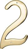 The Hillman Group 847044 4-Inch Traditional Solid Brass House, Number 2 [並行輸入品]