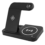 ワイヤレス充電器、折りたたみ式スタンド付き 4 in 1 充電器、電話、ヘッドフォン、時計用の多機能充電ステーション