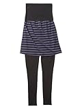Angeliebe エンジェリーベ マタニティ ハラマキ 付 タイト スカート レギンス 妊婦 産前 産後 スパッツ フリー ネイビー ボーダー × ブラック 24005 24005200