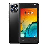 4.66インチスマートフォン、1GB 8GB HDスクリーンフェイスロック解除携帯電話、デュアルカードデュアルスタンバイ、Bluetooth、WIFI、128GB拡張、Android10システムをサポート(黒)