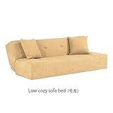 arne ローソファー リクライニング 2人掛け ソファベッド クッション2個付き 布張り ファブリック Low cozy Z20 PC300 No.25 モカ