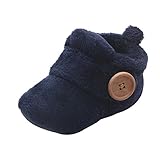 歌を愛する　ベビー靴 　乳児靴 　耐磨 　温かい　可愛い 新生児 シューズ 赤ちゃん用　屋内靴 赤ちゃん冬暖かい靴スエード快適な子供の幼児靴(3ヶ月~12ヶ月) (S, ブルー)