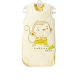 寝袋4シーズン赤ちゃん寝袋 、黄の猿 M