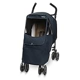 雨風はもちろん、防寒、PM2.5からも子供を守れる！ マニト メランジアルファ　ベビーカーカバー (アルファスモール, ネイビー)