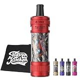 【nano】Aspire Magnum Nano Pod Kit｜アスパイア マグナム ナノ｜大容量1800mAh 6mlタンク搭載｜オートドロー｜FlavorKitchenオリジナルミニポーチ付属｜電子タバコ VAPE ベイプ 本体 スターターキット (Red & Old School Tape)