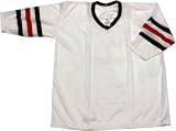 Boys Hockey Jersey Ccm Blackhawksホワイト/ブラック/レッド（ライト）ユースサイズL / XL