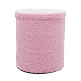 ドウシシャ 収納スツール 「くるり」 ハイタイプ 幅37×奥行37×高さ42.5cm 無地 ピンク KSH35-MPK