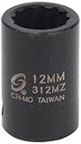 Sunex Tools 312Mz 0.38 In. Dr 12Pt 1 2 Mm. Impact Socket