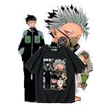 [SENDENG] 怪獣8号 tシャツ 夏服 萌えグッズ 鳴海 弦 アニメグッズ 人気 綿製 肌着 上着 日常服 薄手 カジュアル 軽い 可愛い 柔らかい おしゃれ 通気性 周辺 誕生日 プレゼント 贈り物 (2XL,黒)