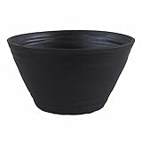 樹脂製ポット セラアート 平鉢 黒 φ39cm／植木鉢