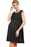 スウィートマミー (Sweet Mommy) ノースリーブ Aライン カラーワンピース マタニティ / 授乳服 S ブラック