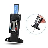 タイヤチェッカーテスター タイヤ深さゲージ 大画面デジタル 単位変換可能 ＬＣＤディスプレイ ブレーキシューとパッドの摩耗 測定