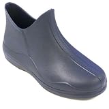 超軽量120g  女性用 かるかるショートブーツ ネイビー L（24.5-25.0cm） EVA 丸洗い可 ヒール：2.5cm