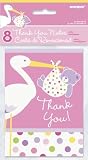 Baby Shower Thank You Notes Pink by Unique Party