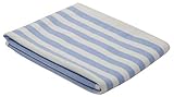 GOBI Mongolian Cashmere Baby Blanket Swaddling 39 x 39 inStriped Blue Milky by Gobi