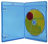 ブルーレイケース薄型 1枚収納 クリアブルー 3個 blu-raydiscロゴ有 11mm厚 オーバルマルチメディア(OvalMultimedia)
