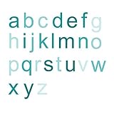 WallCandy Arts Wall Decal Tinted Teal Ombre Alphabet Wall Stickers [並行輸入品]