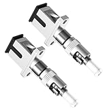 Poyiccot ST- SC変換 コネクタ 光ファイバケーブル 用、シングルモード9/125um 光ファイバーコネクタ、STオス- SCメス 変換 コネクタ光ファイバーケーブル用、 (2個)