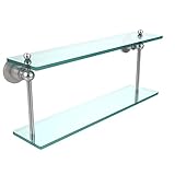 Allied Brass AP-2/22-SCH 22-Inch by 5-Inch Double Glass Shelf by Allied Brass